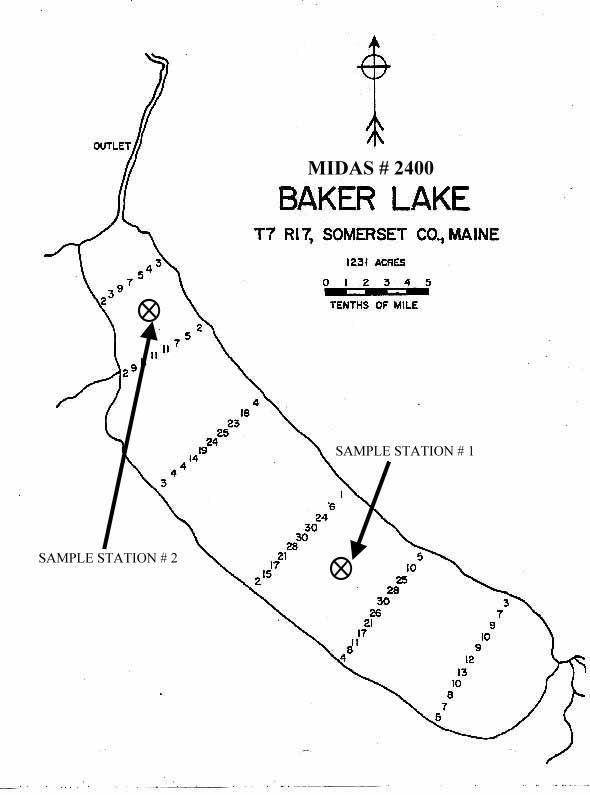 Baker Lake Depth Chart