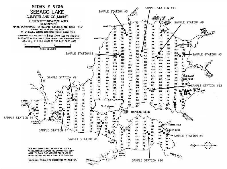 Sebago Lake Depth Chart