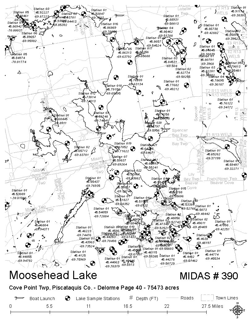 Charts For Moosehead Lake Maine
