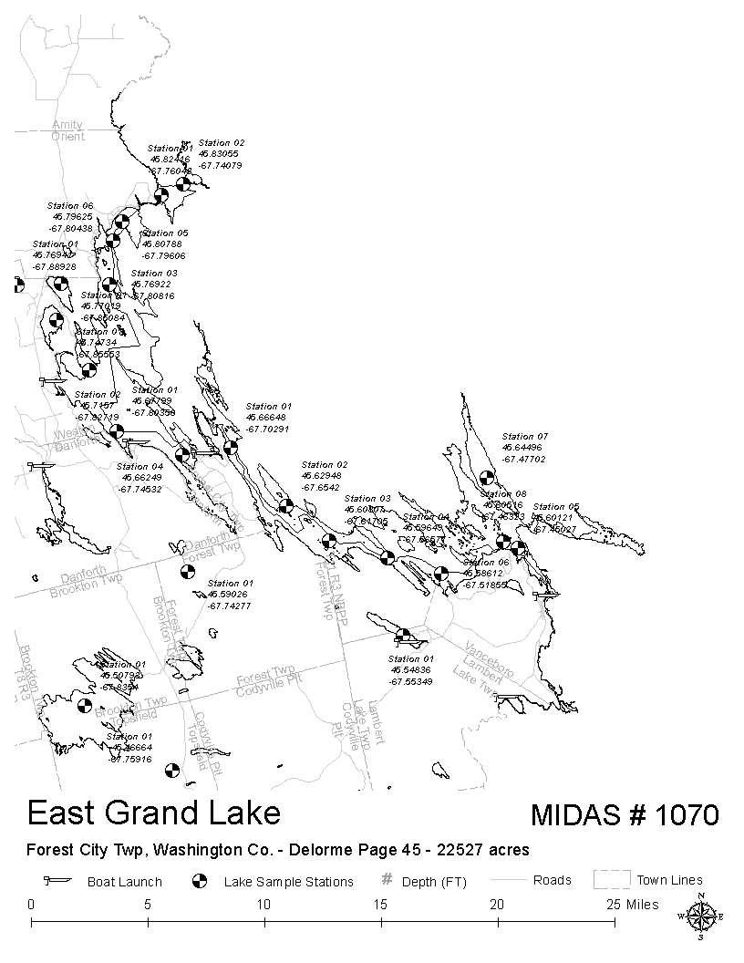 East Grand Lake Depth Chart