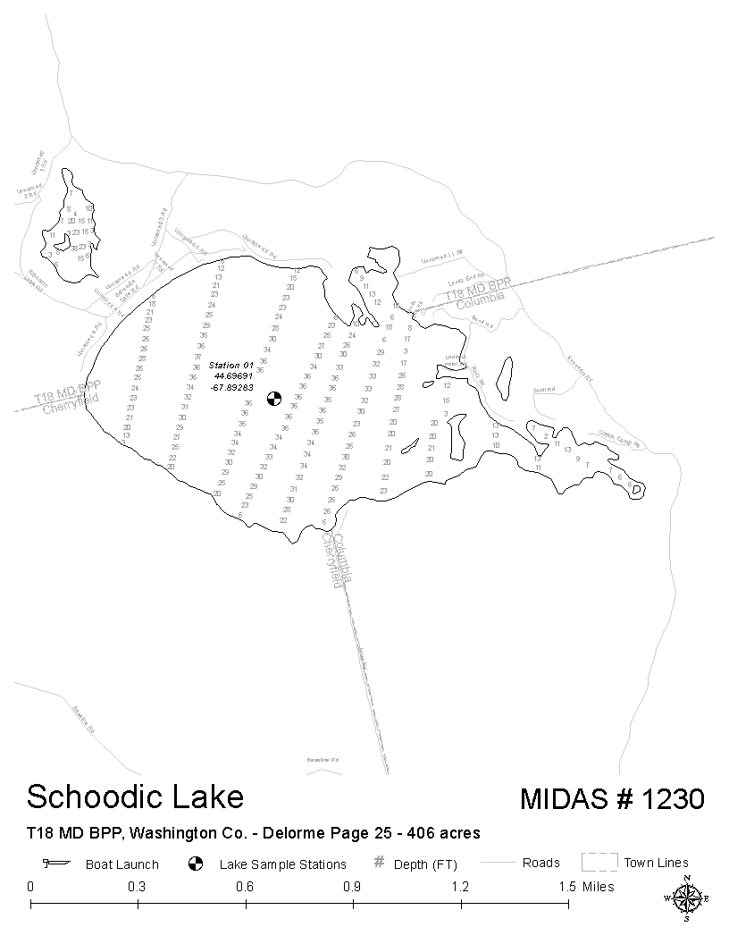 Lake Overview Schoodic Lake Cherryfield, Columbia, T18 MD BPP