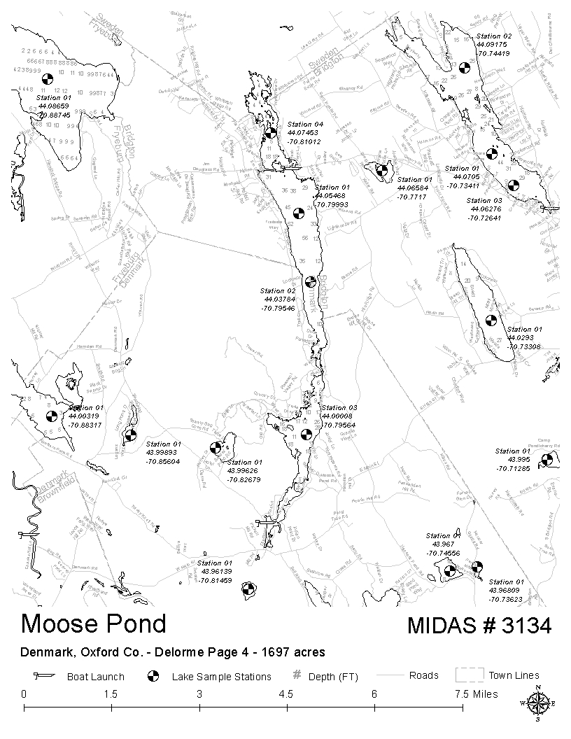 Moosehead Lake Depth Chart