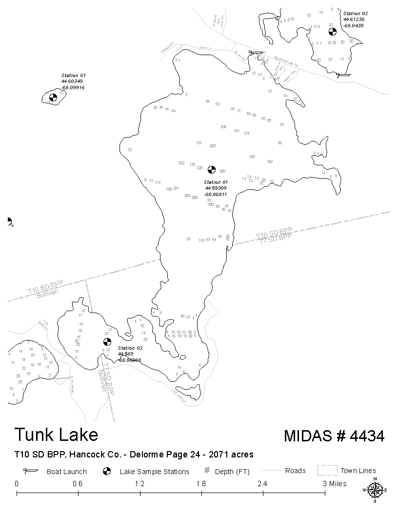 Maine Lake Depth Charts