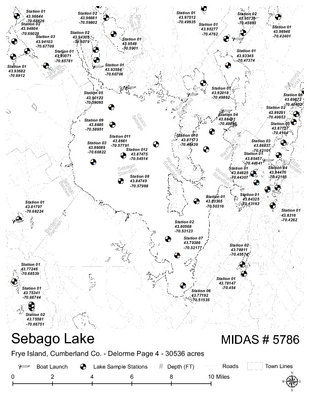 Sebago Lake Maine Depth Chart