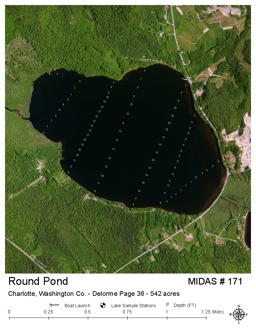 Round Pond Maine Map Lakes Of Maine - Lake Overview - Round Pond - Charlotte, Washington, Maine