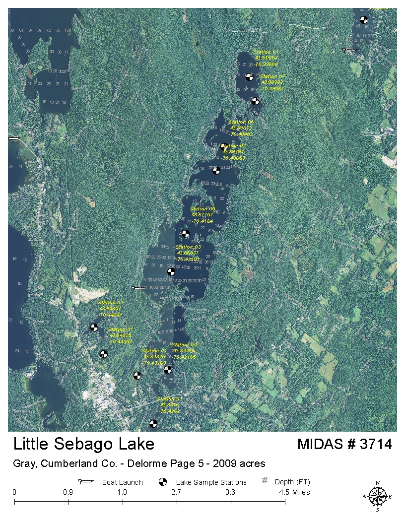 Sebago Lake Maine Depth Chart