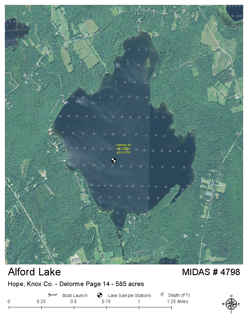 Maine Lake Depth Charts