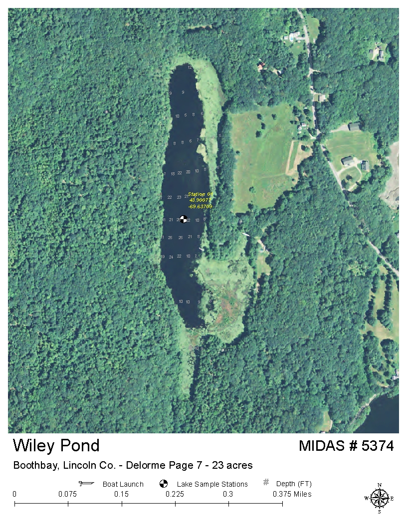 Lake Overview - Wiley Pond - Boothbay, Lincoln, Maine - Lakes of Maine